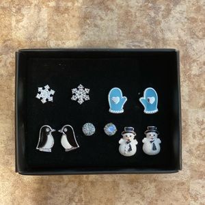 5 Pair Winter Earring Set